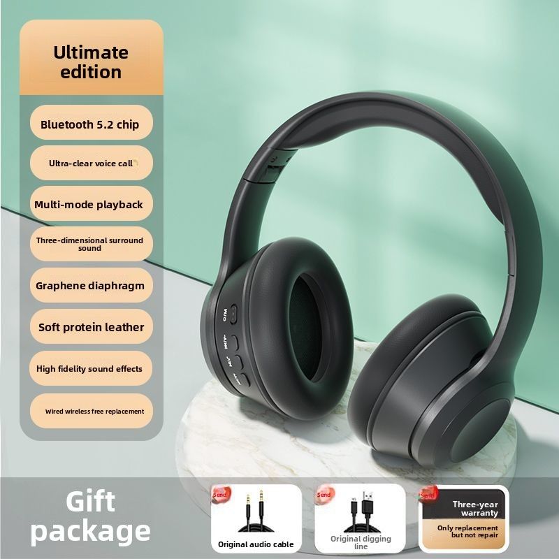 Over-Ear Bluetooth Headphones Large Ear Cups Multiple Noise Cancellation Gaming Sports Wireless Mic-Enabled For Laptop_voghion.com
