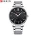 Men's Minimalist Stainless Steel Quartz Watch - Waterproof Round Dial Business Wristwatch With Alloy Strap Large Dial Watch_voghion.com