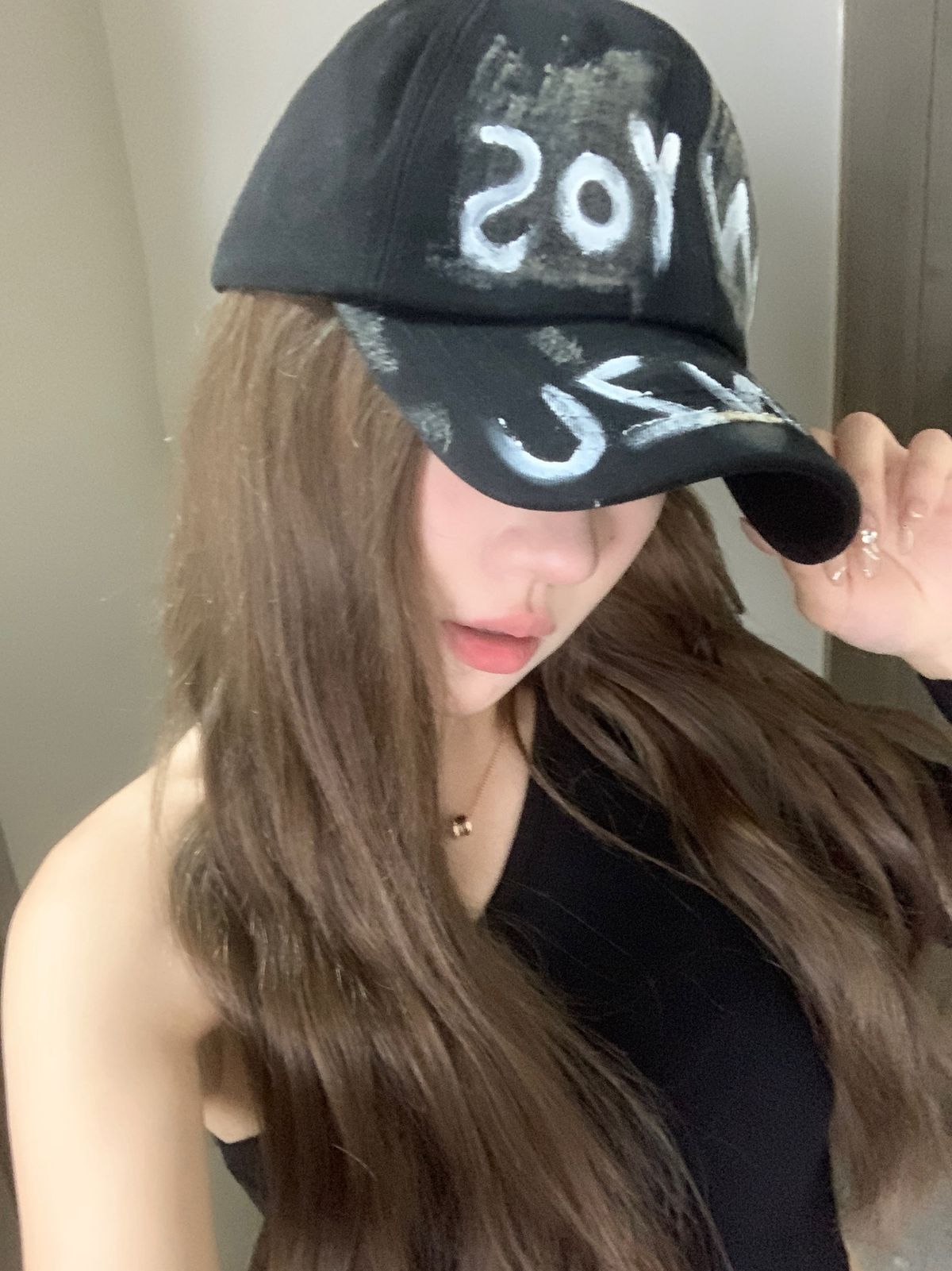 Cappellino da baseball con lettere americane lavate e dipinte a mano Super Graffiti, visiera più ampia, piastra deformata, lingua d'anatra, nuovo modello primavera estate 2025_voghion.com