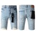 Versleten licht gewassen denim shorts - Casual streetwear jeans met hoge taille voor dames en heren (meerdere kleuren en maten beschikbaar)_voghion.com