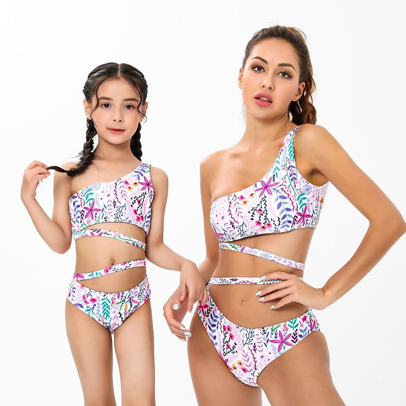 Mother & Kids supply parent-child swimsuit European and American split bikini new children's bikini mother and daughter swimsuit wholesale_voghion.com