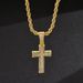 Hip Hop Cross Niche Design Herrenhalskette Vielseitig eingelegter Diamantanhänger Kubanische Kette Einfache Halskette_voghion.com