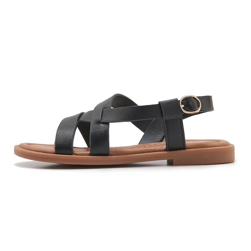 Women’s Shoes Retro Roman Sandals Soft Sole Simple Fashion Hollow Buckle Large Size Women's Sandals_voghion.com