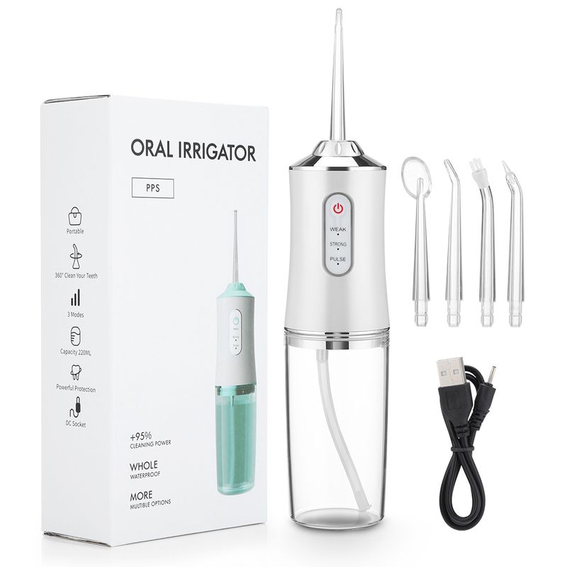 Irrigateur Portable Oral USB Rechargeable 3 Modes Flosser d'eau 300ML fil dentaire à Jet d'eau IPX7 Waterproo 00ML proo_voghion.com