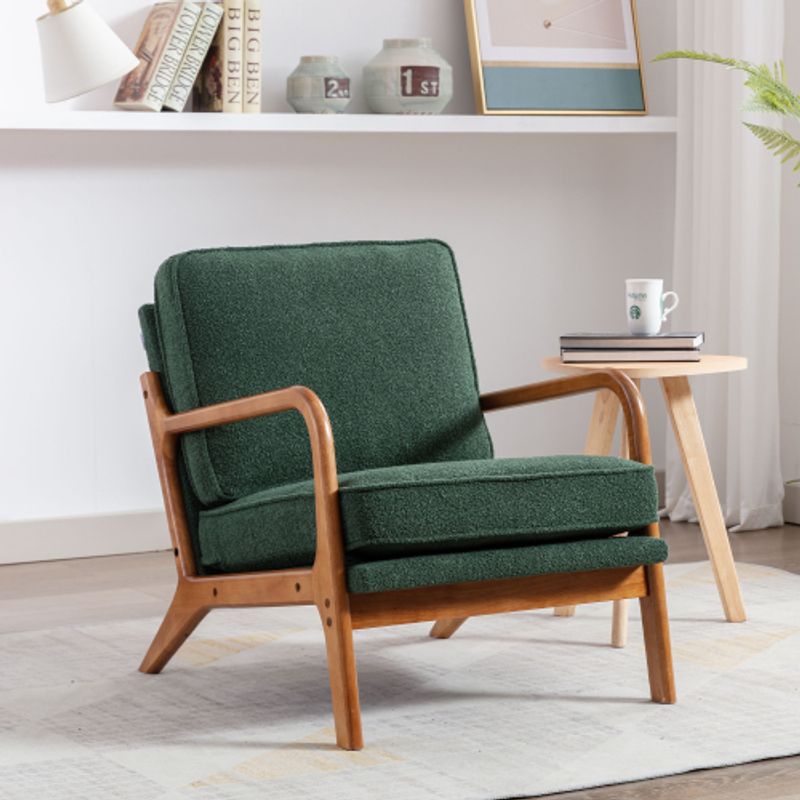 Fauteuil à cadre en bois COOLMORE, fauteuil d'appoint moderne pour salon_voghion.com