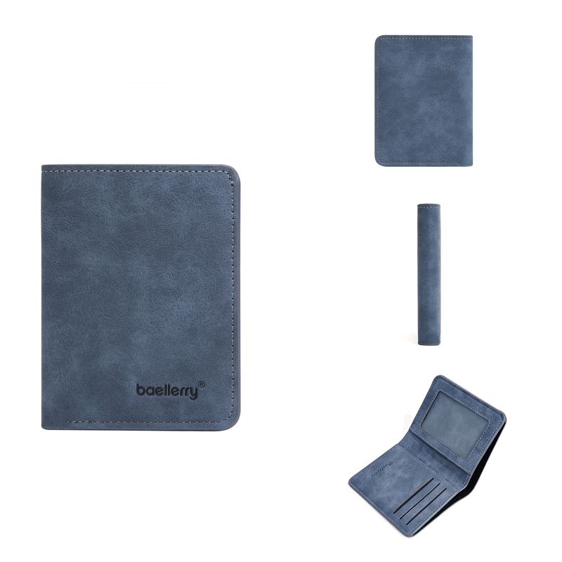 Men's Bags New Wallet For Men Thin Frosted Leather Multi Card Slot Driver's License Card Holder Vertical Wallet For Men_voghion.com