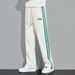Men's Clothing Straight Leg Casual Sweatpants Men's Summer Loose Wide Leg Pants Thin Striped Versatile Sports Pants_voghion.com