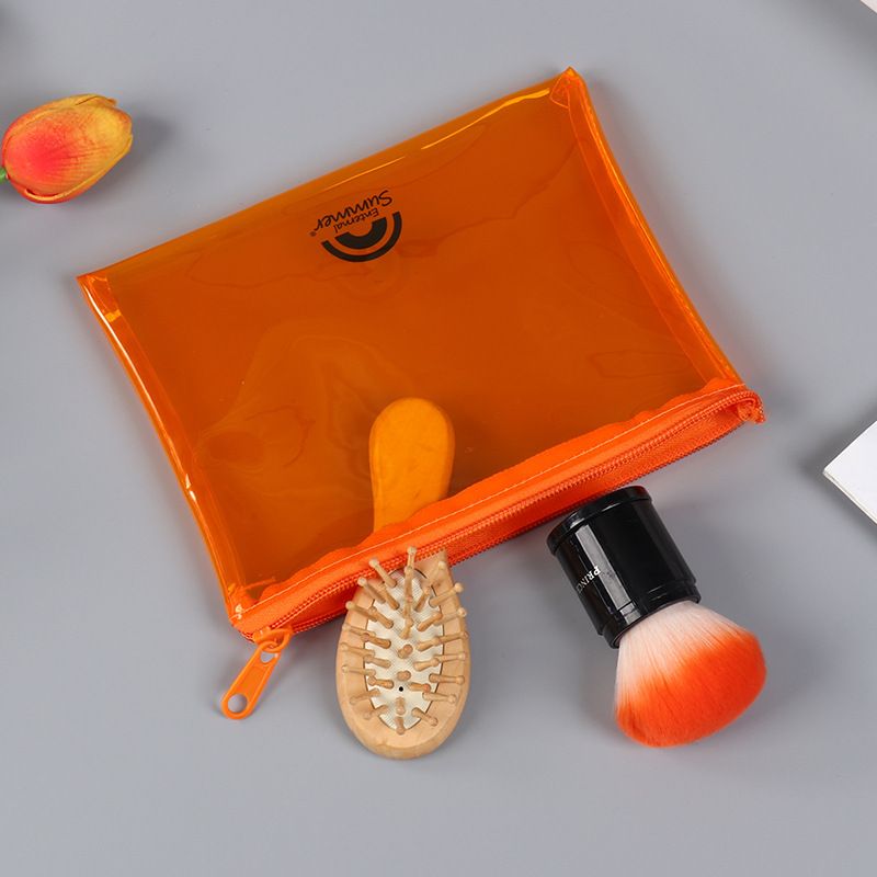 Průhledná PVC zipová kosmetika cestovní domácí přenosná úložná laserová barevná toaletní taška_voghion.com