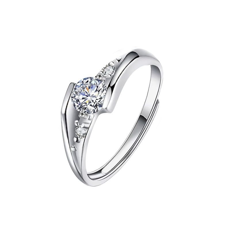 Mosan Paar Ring Sterling Silber Schmuck Ehering Simulation Ehering weibliche D Farbe Nische Licht Luxus Geschenk_voghion.com