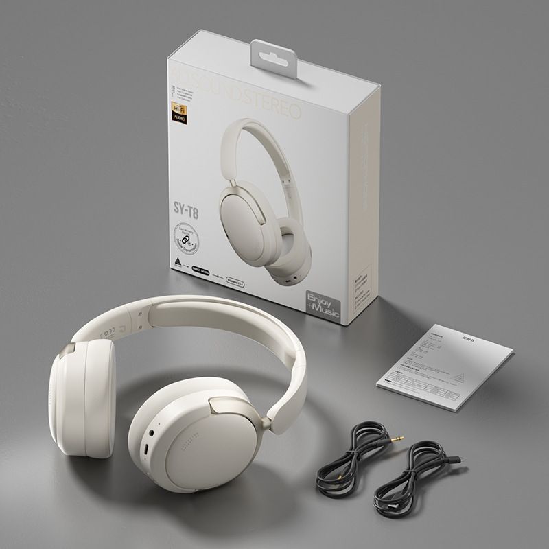 SY-T8 Premium Bluetooth Over-Ear Headphones With Active Noise Cancellation, 8-Hour Battery Life, Lightweight ABS Design, Wireless Stereo Sound_voghion.com
