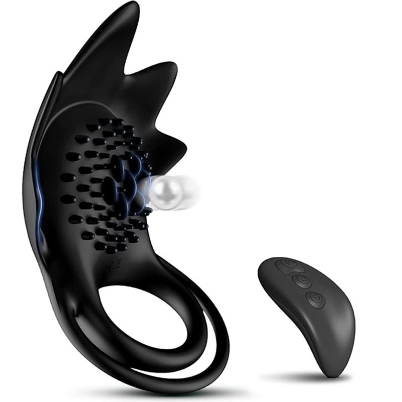 Anelli HESEKS per coppia, massaggiatore per la stimolazione del corpo femminile con 10 modalità di vibrazione, ricaricabile tramite USB, gioco per adulti, intimo_voghion.com