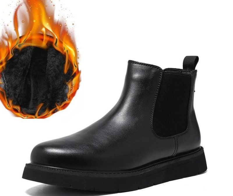 Ankle Boots Leather Western Chic Stiletto Parties Outdoor Footgear Footwear Heel Flat Round Toe Slip-On Zipper_voghion.com
