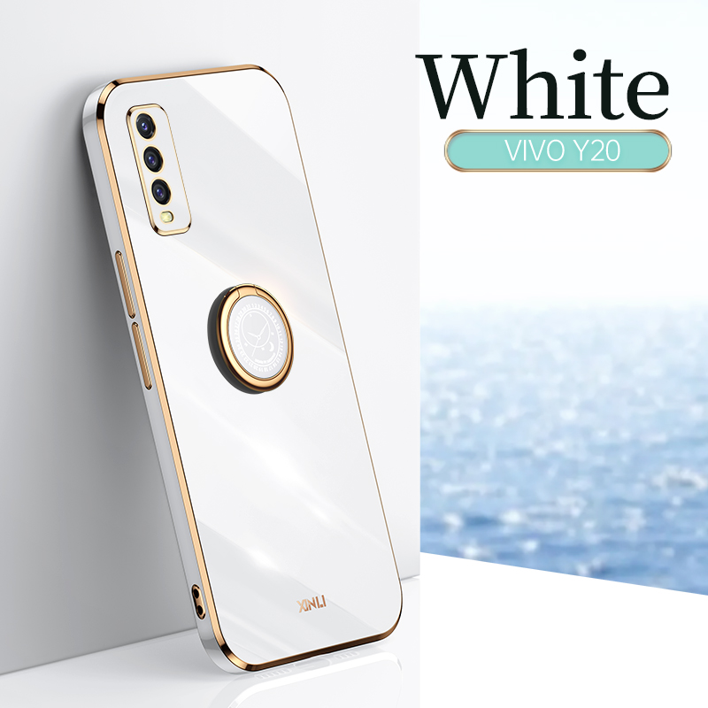 Lxuury Square Frame Plating Silikoonist telefoniümbris Vivo Y20 Y20I Y20S Y17 Y15 Coque jaoks Üliõhuke pehme TPU tagakaas_voghion.com