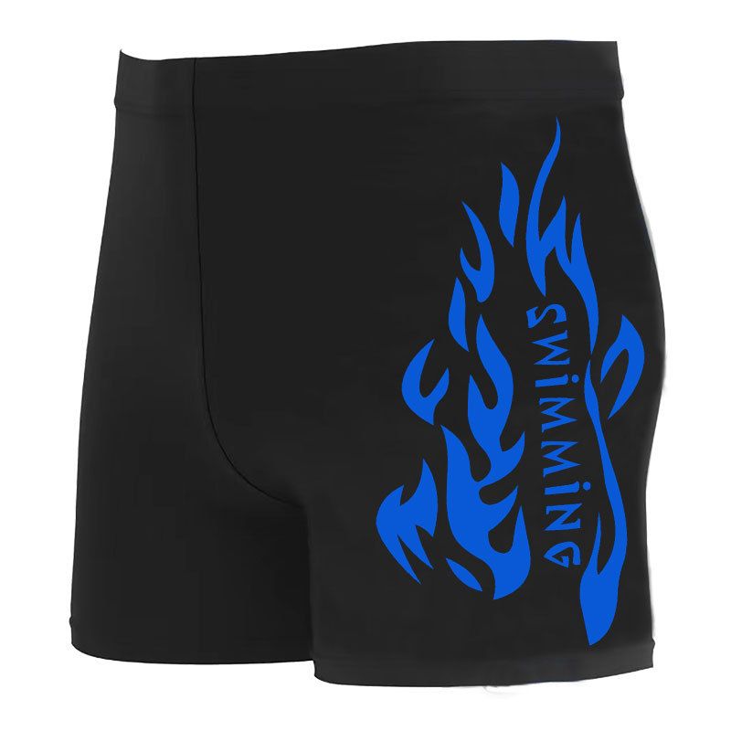 Fashionable hot selling swimsuit sales flame swimsuit men's quick drying flat angle swimsuit beach comfortable swimsuit_voghion.com