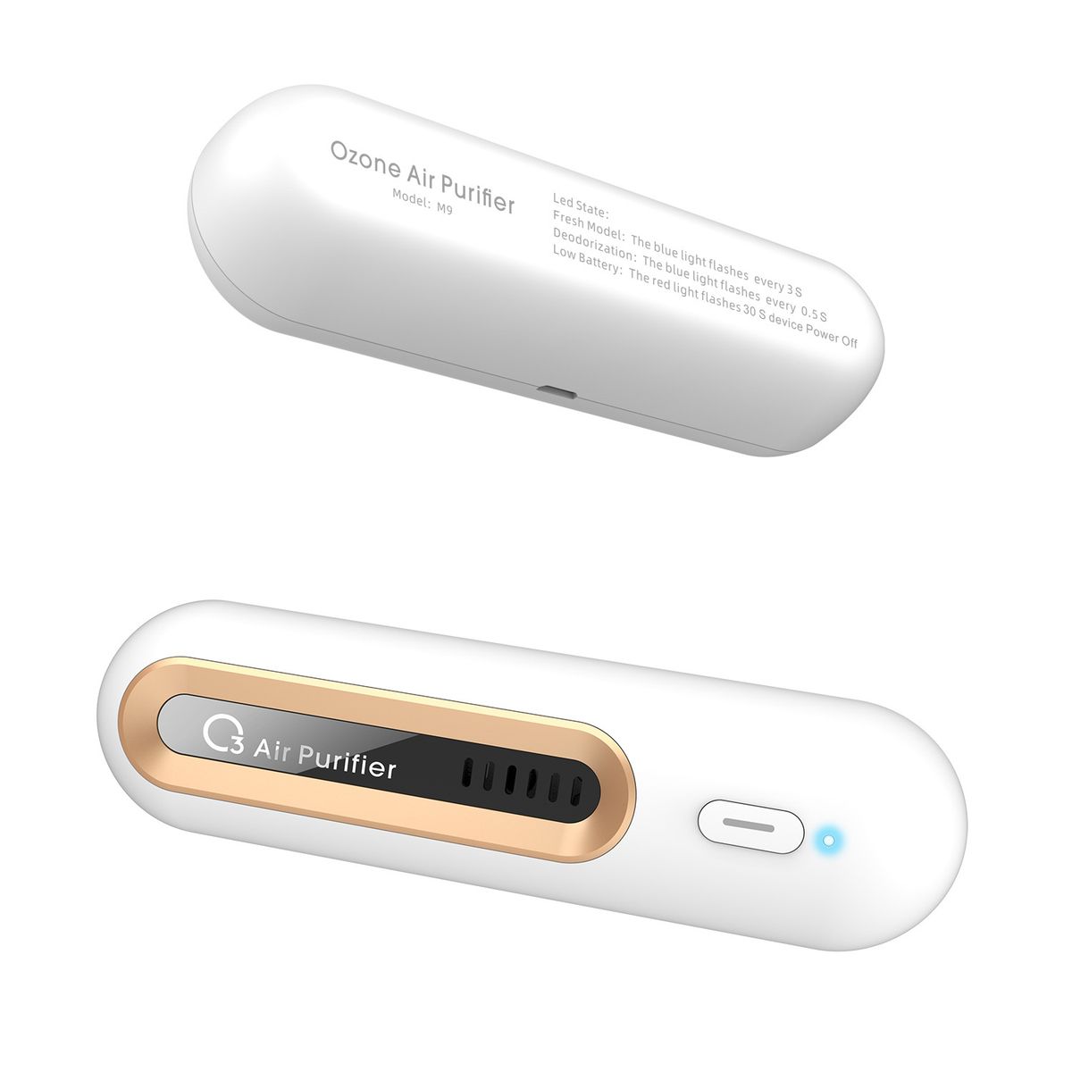 Refrigerator Air Purifier Ozone Deodorizer Fresh Food Preservation Deodorizing Disinfection USB Charging Portable Freshener_voghion.com