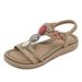 G923-1 Lente en zomer 2024 Nieuwe zachte platte sandalen Dames All-match Fashion Elastische band Lichtgewicht sandalen_voghion.com