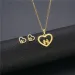 Collane con ciondolo piccolo in acciaio inossidabile famiglia amore cuore ragazzo ragazza bambino collana a catena set donne madre matrimonio_voghion.com
