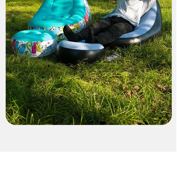 Āra piepūšamais dīvāna krēsls, pārnēsājams kempings, interneta slavenība, biezs plūdums, slinks dīvāns, guļamistaba, mājas, atpūta,_voghion.com