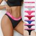 Women's Intimates Low Waist Pure Cotton Bottom Crotch Briefs Pink Elastic Band Breathable Threaded Panties_voghion.com