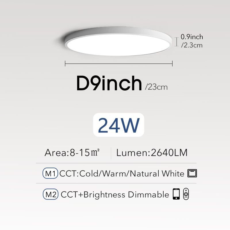 YCDC Smart Led Light 0.9-inch Indoor Bedroom Large Ceiling Light Modern Ceiling Lamp Ultra-thin Led Ceiling Light For Room_voghion.com