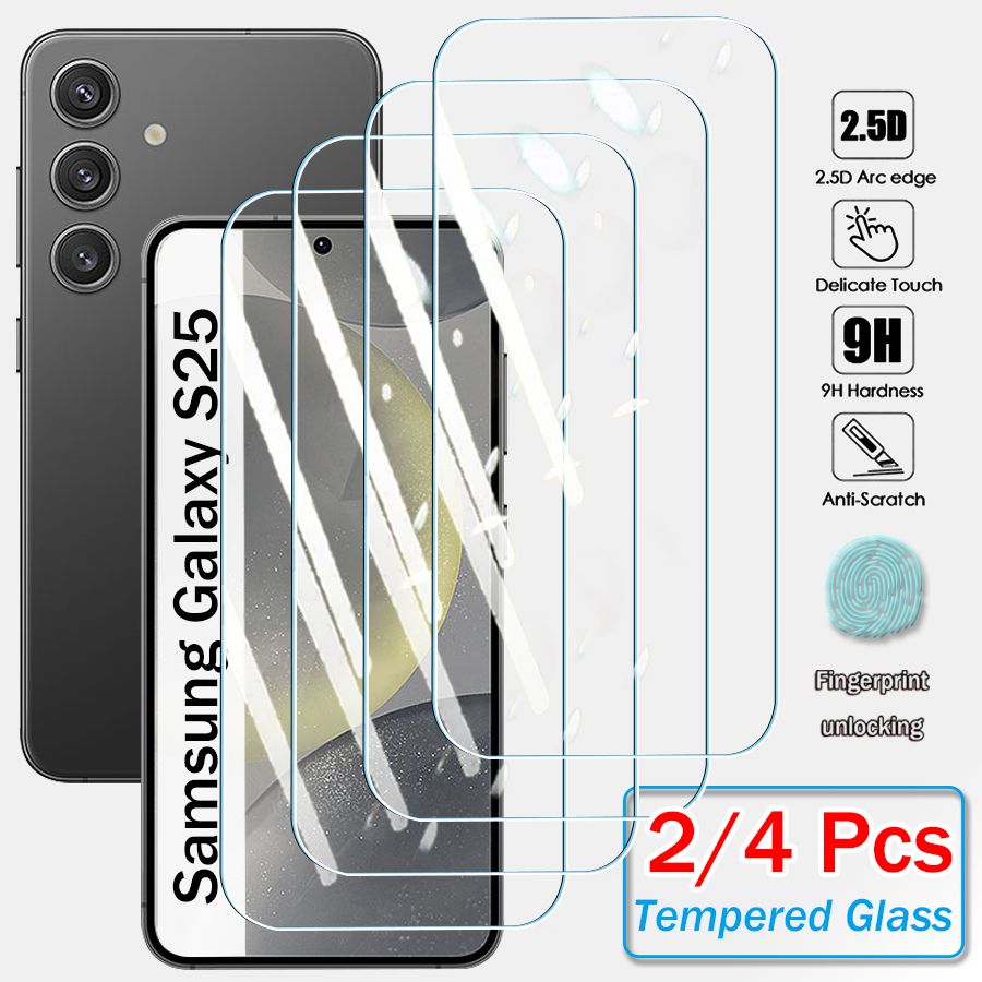 2/4 Stück Displayschutzfolie aus gehärtetem Glas für Samsung Galaxy S25, S24 Ultra, S23, S22 Plus FE_voghion.com