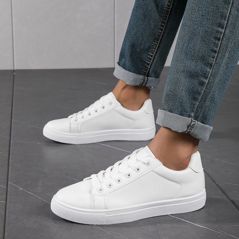 Herrenschuhe Weiße Herrenschuhe Große Größen Sneakers_voghion.com