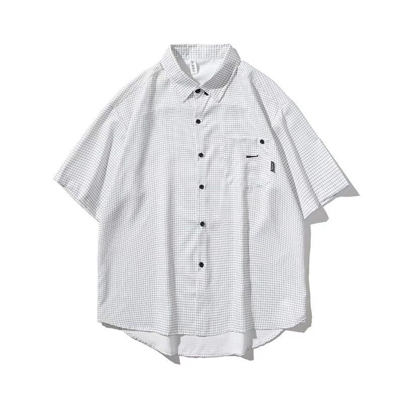 Men's Summer Shirt, Men's Loose Casual Short Sleeved Workwear Shirt, Jacket_voghion.com