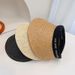 2024 summer new Japanese encrypted protection empty grass headband women's beach sun hat without top duckbill cap_voghion.com