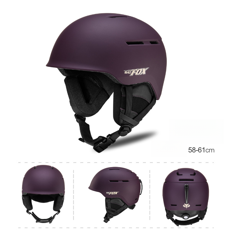 Ski helmet new single board winter outdoor anti fall and anti-collision ski protective equipment snow helmet double board_voghion.com