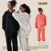Women's Clothing Unisex Dopamine Heavyweight 400G Loopback Cotton Hoodie & Joggers Set - Matching Couple Outfit In Multiple Colors_voghion.com