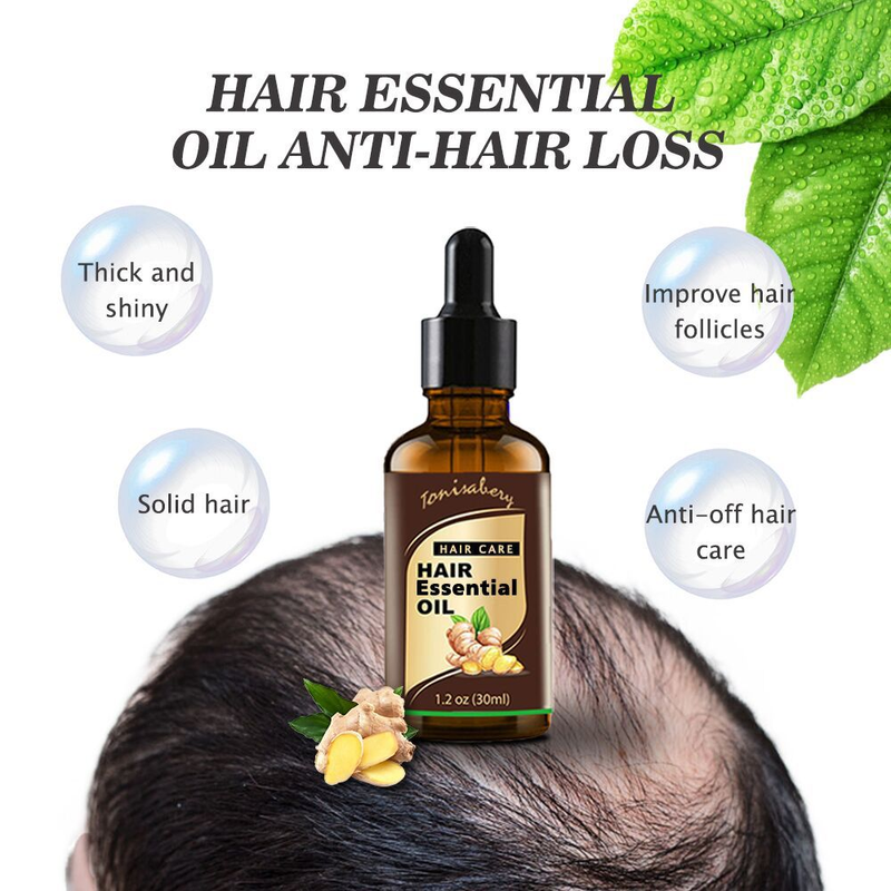 TONISABERY Olio di zenzero 30ml Essenza per la cura liscia dei capelli con riparazione delle doppie punte forte e resistente_voghion.com