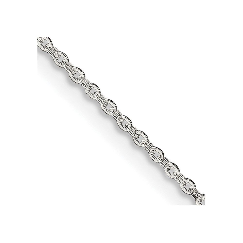 Sterling Silver 1mm Flat Link Cable Chain_voghion.com