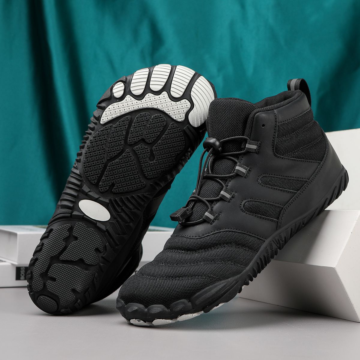 Nauji vyriški, plius dydžio medvilniniai, sustorinti lauko batai, žieminiai zomšiniai sniego batai, moteriški žygio bateliai su aukštais viršutiniais elementais_voghion.com