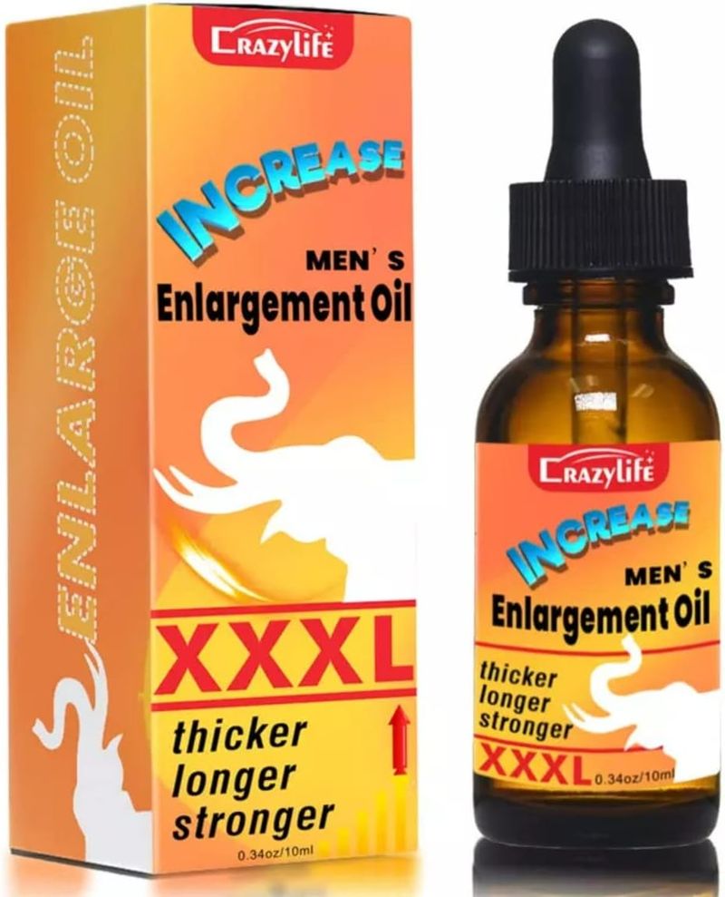 Ulje za masažu za muškarce, ulje za povećanje penisa, ulje za brzi rast, veliko, gusto i dugotrajno, CrazyLife za muškarce, povećanje 10 ml, Tonisabery_voghion.com
