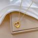 【 Full Body Titanium Steel 】 Plain Ring Love Furnace Genuine Gold Cold Necklace For Women's Ins Mesh Red Collarbone_voghion.com