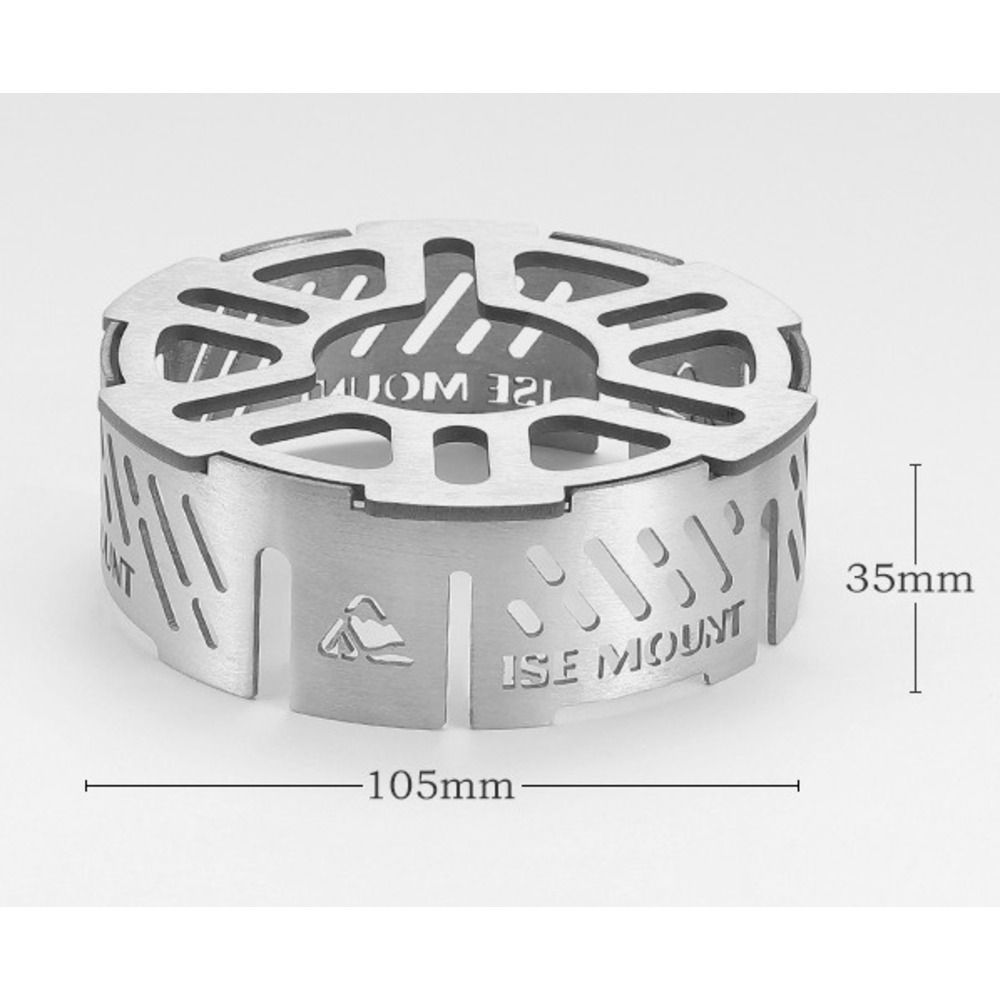 Outdoor-Karte Camping-Zubehör Picknick winddicht Edelstahl Mini tragbare Herd Ring_voghion.com