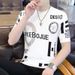 Men's Summer 2023 New Ice Silk Short-sleeved T-shirt Fashionable Brand Fashionable Half-sleeved T-shirt Loose Round Neck Top Clothes for Men_voghion.com