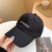 Retro Soft Top Baseball Hat For Women Spring And Autumn Cotton All Match Letter Embroidery Face Small Duckbill Cap_voghion.com