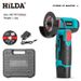 HILDA 12V Cordless Brushless Angle Grinder - 3 Inch Mini Electric Grinder With Lithium Battery, Lightweight & Powerful For DIY & Home Use_voghion.com
