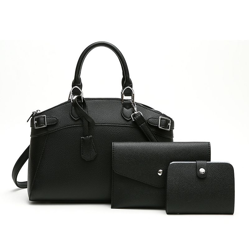 Set di borse tote 3 in 1 moderne per donna: borsa a tracolla e a spalla in pelle PU di grande capacità con tracolla staccabile, elegante borsa coordinata madre-figlia_voghion.com