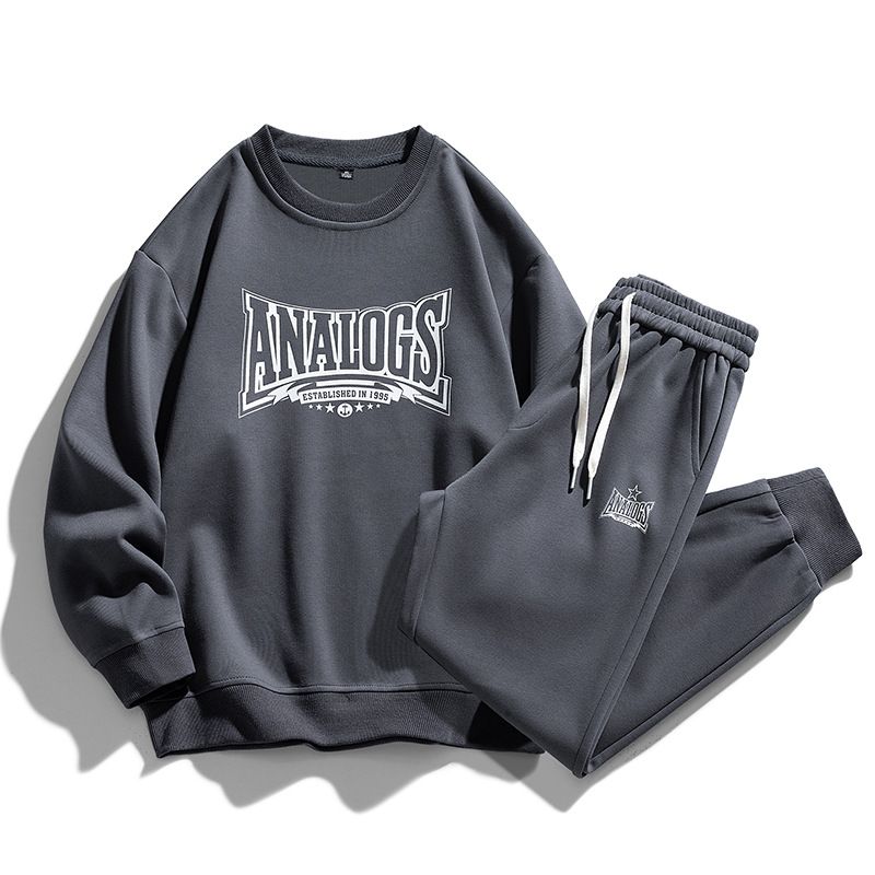 Men's Clothing Sportswear sweatshirt suit men 2024 autumn new youth street trend printing comfortable casual long sleeved suit men_voghion.com