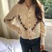 Bestickte Häkel-Retro-Pulloverjacke, Weiblichkeit, französischer kurzer Strickcardigan_voghion.com