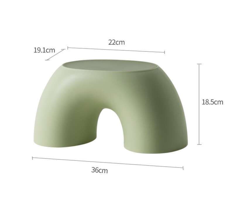 Taburete de plástico grueso para niños, estilo nórdico, arcoíris, para sala de estar y cambiador de zapatos._voghion.com