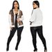 Chaqueta estilo retro holgado con estampado de leopardo y cuello en V para mujer, cárdigan holgado_voghion.com