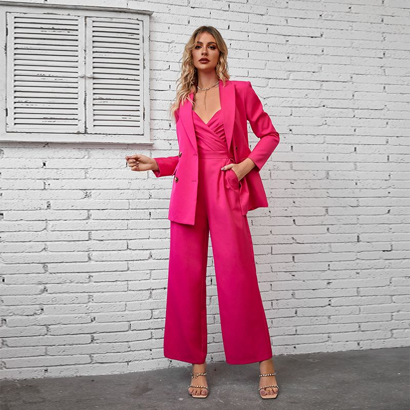 Women's  2024 new high-quality luxury fashion professional suit temperament suit tube top jumpsuit two-piece set_voghion.com