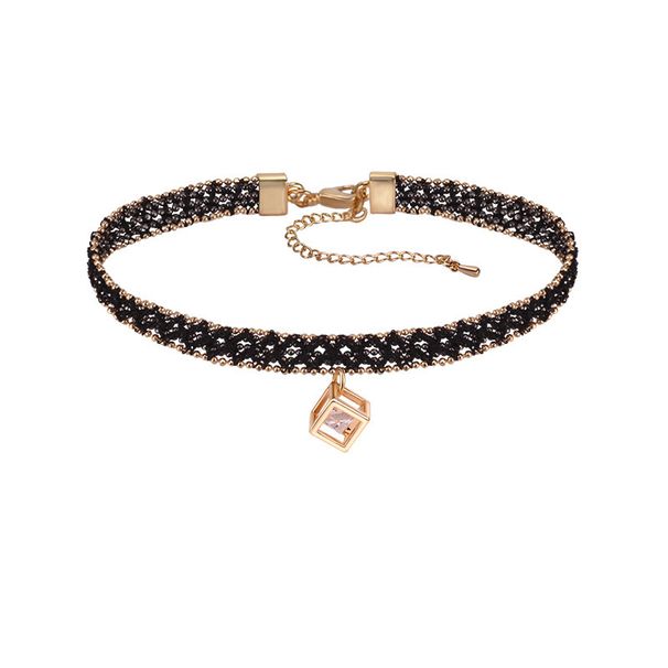 Fashion Black Lace Necklace For Women, Trendy Choker With High-end Feel, Collarbone Chain_voghion.com