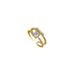 【 Real Gold 】 Bow Full Diamond With Adjustable Opening, Simple Handmade Ring, Couple's Pair Ring_voghion.com