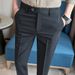 Summer new casual Korean version of youth simple nine-point slim-fitting small straight men's pants_voghion.com