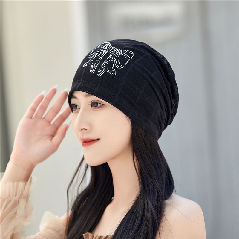 Cappello da donna con fascia a vento etnico Baotou sottile edizione coreana in pile con fiocco in acqua primavera/estate_voghion.com