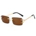 VOOTHOST New Rectangle Rimless Sunglasses Retro Brand Designer Clear Ocean Gradient Eyewear Men Women UV400 Sun Glasses F0285_voghion.com